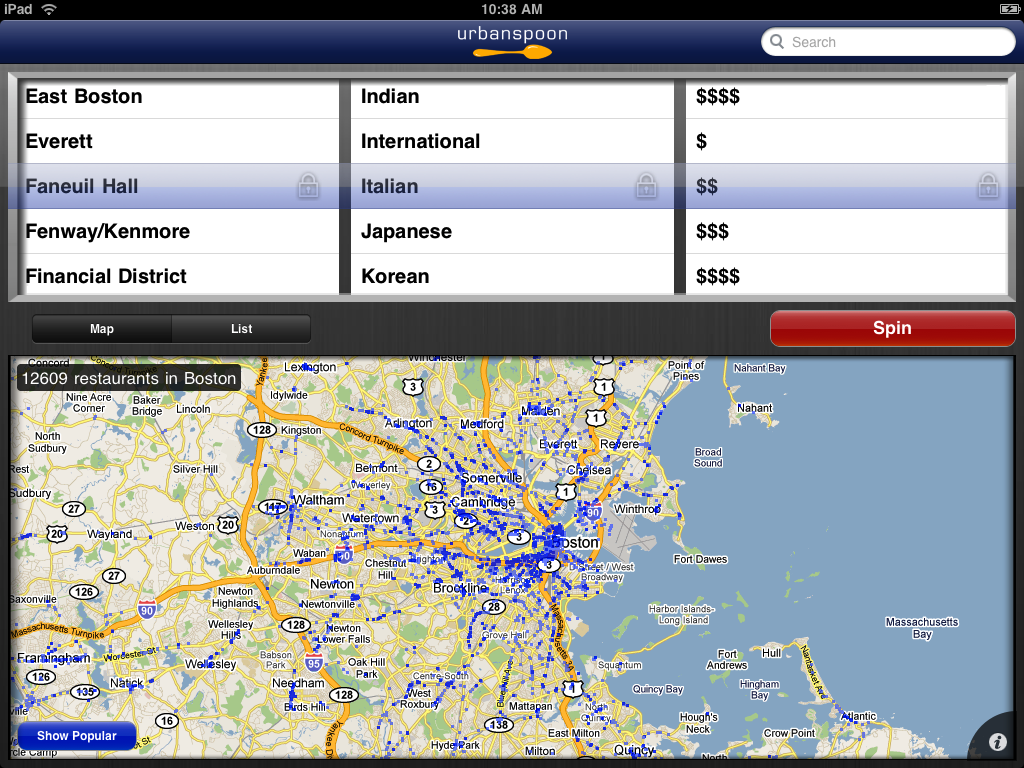 urbanspoon search 1024x768 Seyahatlerde Kullanılması Gereken 4 Mobil Uygulama